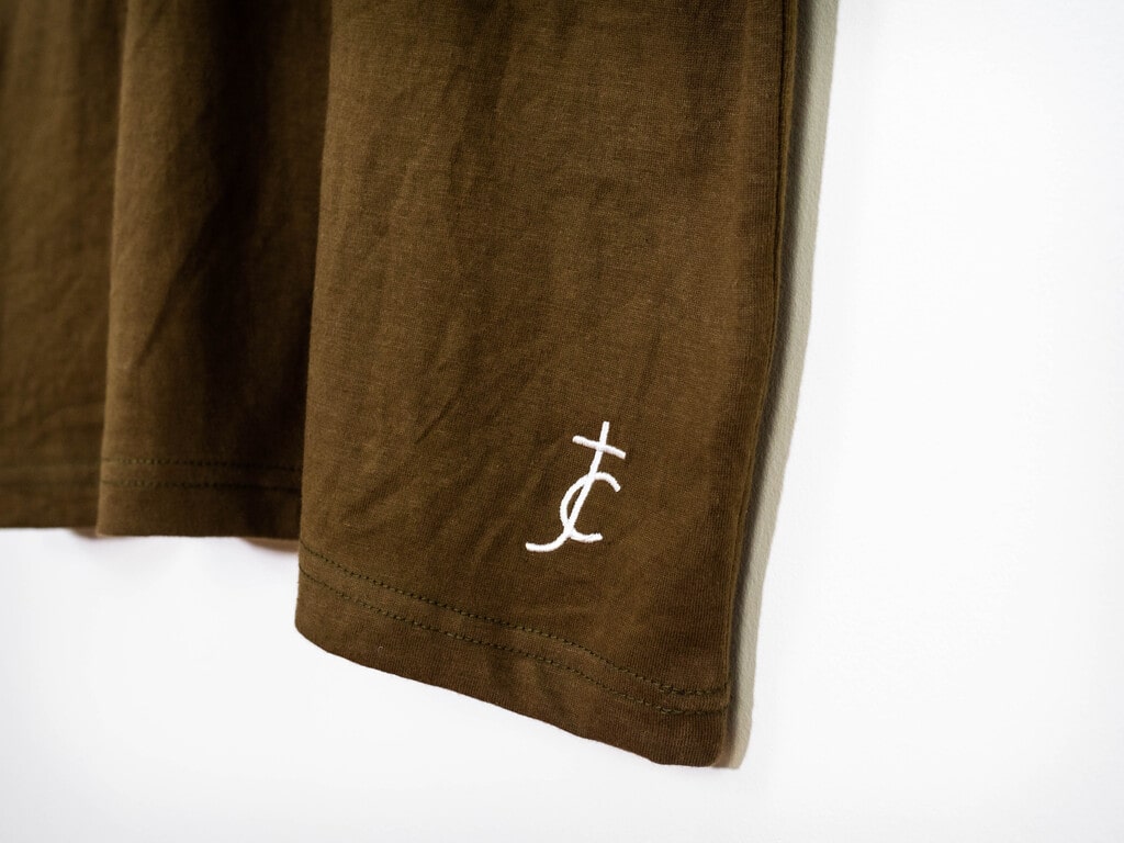 T-shirt kaki Saved by Grace Alone Hosea Clothing